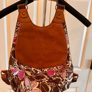 Brown and Pink Patterned Women's Bag